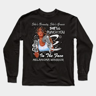 Punch You in the Face MELANOMA WARRIOR Long Sleeve T-Shirt